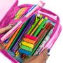 Imagem de Estojo Escolar Box Com Alça Necessaire Transparente Médio Juvenil Volta as Aulas Universitário Quadrado Necessaire Cosmético Mala Viagem