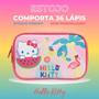 Imagem de Estojo Escolar Hello Kitty Bolsa Box Elástico 36 Lápis Rosa