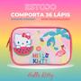 Imagem de Estojo Escolar Hello Kitty Bolsa Box Elástico 36 Lápis Rosa