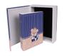 Imagem de Estojo Imantado com Álbum para 100 Fotos 15x21 - URSO ESCUDO Bebê Menino Ursinho Rei Coroa Azul Newborn