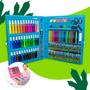 Imagem de Estojo Maleta para Colorir 150 peças Infantil Canetinhas Giz