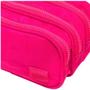 Imagem de Estojo Nylon 3 Ziperes Grande Escolar Resistente Pink Brw