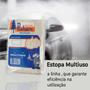 Imagem de Estopa Limpeza Geral Branca Pinheiro 800g Kit C/8