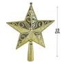 Imagem de Estrela Árvore De Natal Modelo Arabesco 18cm Ponteira Natalina