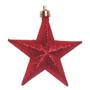 Imagem de Estrela com Glitter Vermelha 9cm C/6 Und - Cod: 1318105