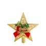Imagem de Estrela Ponteira Dourada Arvore De Natal Vazada Com Laço - Sortido -Enviado conforme disponibilidade em estoque