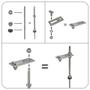 Imagem de Estrutura Painel Solar Suporte Parafuso Telhado - Kit 4 UN