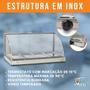 Imagem de Estufa Para Salgados 4 Bandejas Vitrine Inox Linha W Expositor Titã Elétrica Térmica