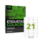 Imagem de Etiqueta 63 X 38mm Colacril A4 para Impressora 100 Folhas Adesiva Branca para Escritório