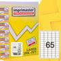 Imagem de Etiqueta Adesiva Imprimaster A4 - 38,1mm X 21,2mm - 65 etiquetas folha - Caixa c/100 folhas - 6500 Etiquetas Adesivas