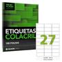 Imagem de Etiqueta Colacril A4 para Impressora 100 Folhas Adesiva Branca para Escritório 31 X 63mm