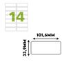 Imagem de Etiqueta Colacril Carta Inkjet + Laser Cc182 Com 1400 Un