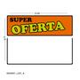 Imagem de Etiqueta Super Oferta Reutilizável em PVC 21,0 x 15,5cm Pacote c/ 10 - Laranja