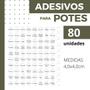 Imagem de Etiquetas Adesivas Para Potes Alimentos e Temperos Cozinha 80 Unidades