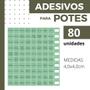 Imagem de Etiquetas Adesivas Para Potes Alimentos e Temperos Cozinha 80 Unidades