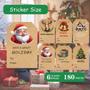 Imagem de Etiquetas de presente e adesivos Longerse Christmas Papai Noel 180 unidades