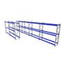 Imagem de Expositor 6 mini porta pallet 250 kg 180x200x60 (CxLxP) cinza com azul sem bandejas