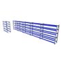 Imagem de Expositor 6 mini porta pallet 250 kg 180x200x60 (CxLxP) cinza com azul sem bandejas