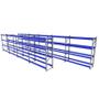 Imagem de Expositor 9 mini porta pallet 250 kg 180x200x60 (CxLxP) cinza com azul sem bandejas