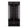 Imagem de Expositor Vertical Porta Dupla Slim 752 Litros Metalfrio VB70 All Black 127V