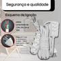 Imagem de Extensão Branca com 3 Tomadas 2P+T 10A 250V com cabo de 5M - Fame