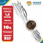Imagem de Extensão com bocal para lâmpada macho injetado 1,5M 2P 10A branco cordão paralelo V-32/1,5 Voltim
