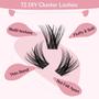 Imagem de Extensão de cílios Cluster Lashes PRO LASHBEAUTY 72 unidades C-8-16mix