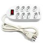 Extensão de Energia com 8 Tomadas 110/220v Bivolt Cabo de 2 Metros Branco Perfeita para Conectar Equipamentos - BELLATOR Imagem de Extensão de Energia com 8 Tomadas 110/220v Bivolt Cabo de 2 Metros Branco Perfeita para Conectar Equipamentos