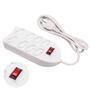 Extensão de Energia com 8 Tomadas 110/220v Bivolt Cabo de 2 Metros Branco Perfeita para Conectar Equipamentos - BELLATOR Imagem de Extensão de Energia com 8 Tomadas 110/220v Bivolt Cabo de 2 Metros Branco Perfeita para Conectar Equipamentos