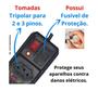 Imagem de Extensão Elétrica 5 Tomada Filtro Linha Bivolt c/ Fusivel de Proteção 1 Metro
