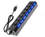 Imagem de Extensão Usb Hub De 7 Portas  2.0 Com Botões On-off Individuais  - Kapbom