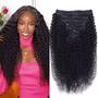 Imagem de Extensões de cabelo Cecycocy 3C 4A Kinky Curly Clip em cabelo humano