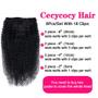 Imagem de Extensões de cabelo Cecycocy Kinky Curly Clip em cabelo humano 120g