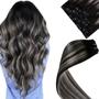 Imagem de Extensões de cabelo Clip in LaAvoo Human Hair Ombre 40-60cm