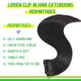 Imagem de Extensões de cabelo Clip In LORIEN Real Human Hair 18cm 100g