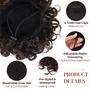 Imagem de Extensões de Cabelo Coque Bagunçado - Sintético, Marrom Escuro (60g) - Com Elástico