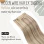 Imagem de Extensões de cabelo de arame Sunny Human Hair Blonde 80g 35cm