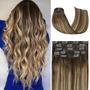 Imagem de Extensões de cabelo Honsoo Real Human Hair Balayage 22 polegadas 70g