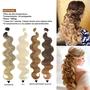 Imagem de Extensões De Cabelo Ondulado Colorido De 26 Polegadas, Loiro Piano 613, Pacotes De Cabelo Sintético