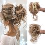 Imagem de Extensões de Cabelo Sintético com Coque Bagunçado - Encaracoladas e com Clipe