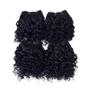 Imagem de Extensões De Cabelo Sintético Curto Encaracolado Loiro Mel 8 10 Polegadas 4 Peças/lote Com Fecho