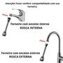 Imagem de Extensor Adaptador de Torneira Inox 14cm Jato 360 Arejador - Vision