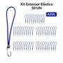 Imagem de Extensor Elástico Borrachinha Corda Lona Caminhão 35Cm C/ 50 Azul