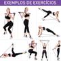 Imagem de Extensor Elástico com Barra Para Exercício Pilates Yoga Azul + Chaveiro CBRN20140 Commerce Brasil