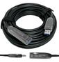 Imagem de Extensor Usb 3.0 Ativo Macho X Fêmea Fibra Óptica 50 Metros