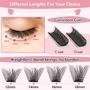 Imagem de Eyelash Clusters PRO LASHBEAUTY 72 unidades de 12-18 mm de comprimento de mistura