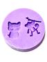 Imagem de F1517 mini molde de silicone tigre e macaco confeitaria biscuit