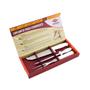 Imagem de Faca Chaira E Garfo De Inox Com Cabo Branco Day By Day 8" - Corneta Churrasco