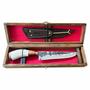 Faca Churrasco 8P Inox 3mm Forjada Chifre Branco Cx Madeira - Patron Imagem de Faca Churrasco 8P Inox 3mm Forjada Chifre Branco Cx Madeira