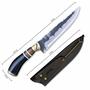 Imagem de Faca Churrasco 8P Inox 3mm Forjada Chifre Preto com Guarda